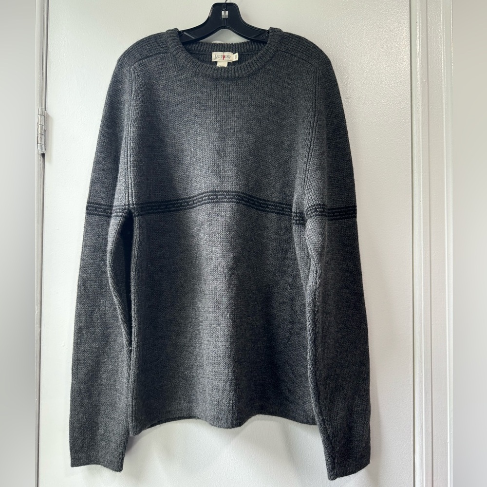 Vintage J Crew Men’s 100% Wool Heavy Chunky Knit Sweater Size XLT